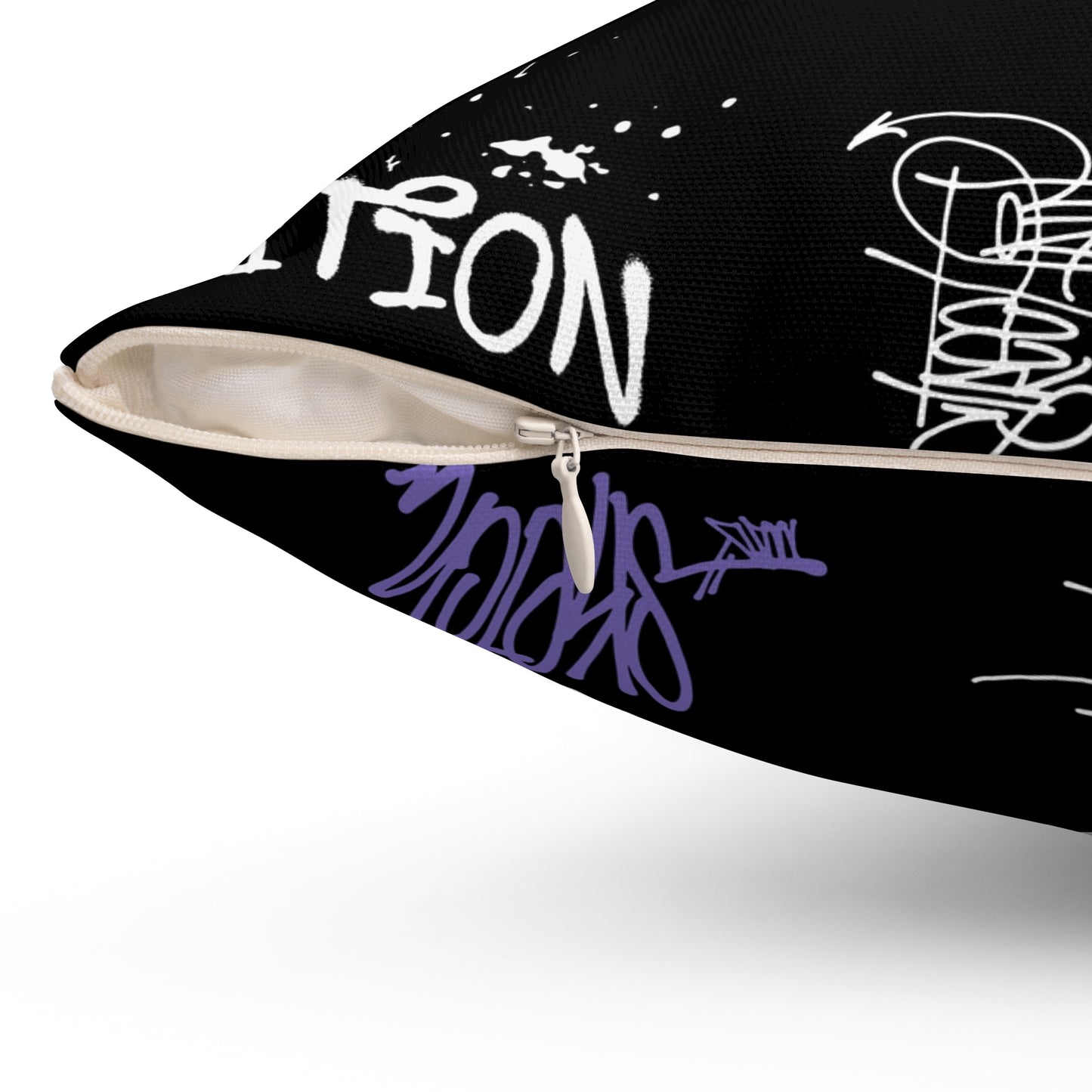 Street Art Urban Graffiti Spun Polyester Square Pillow