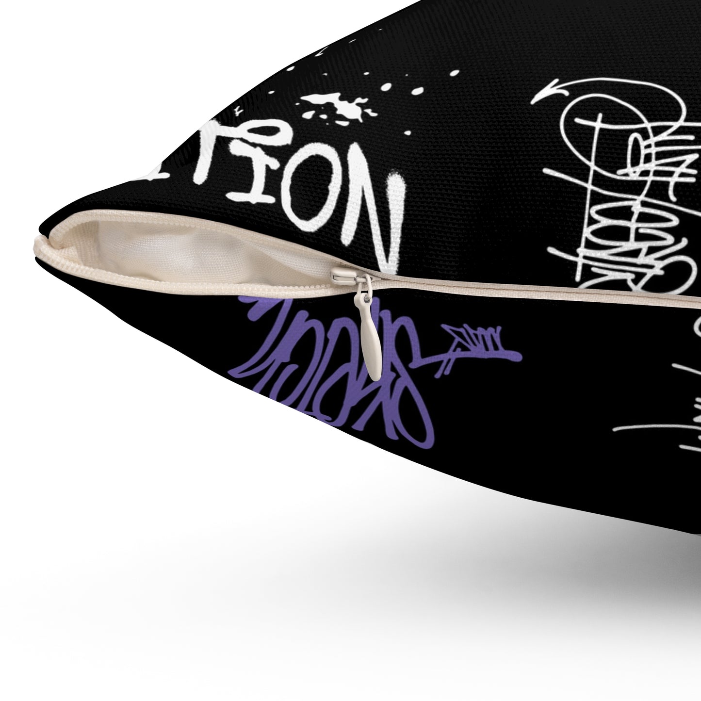 Street Art Urban Graffiti Spun Polyester Square Pillow