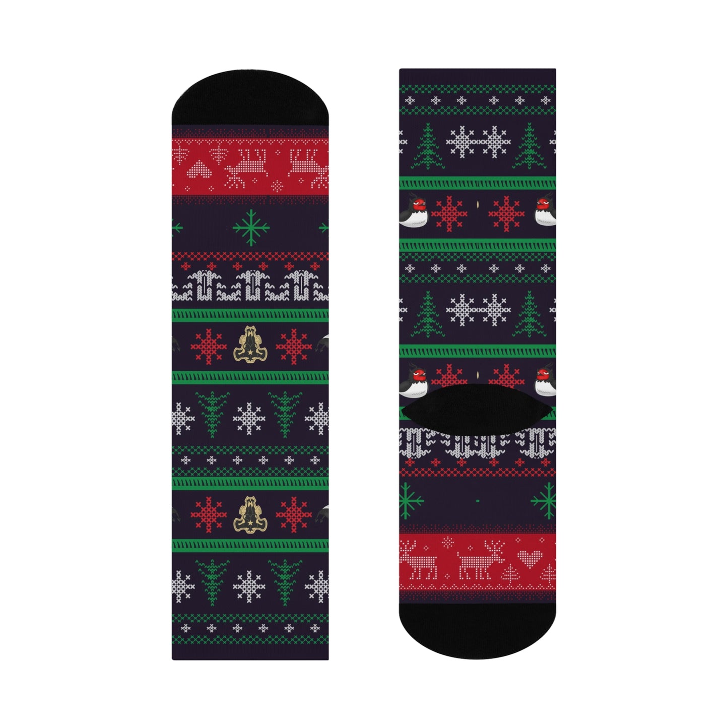 Black Bull Emblem Crew Socks