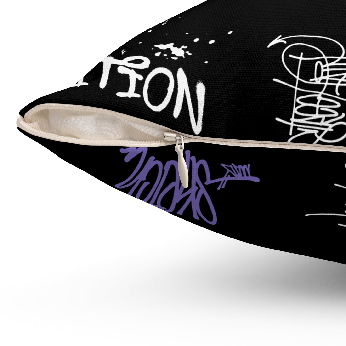 Street Art Urban Graffiti Spun Polyester Square Pillow