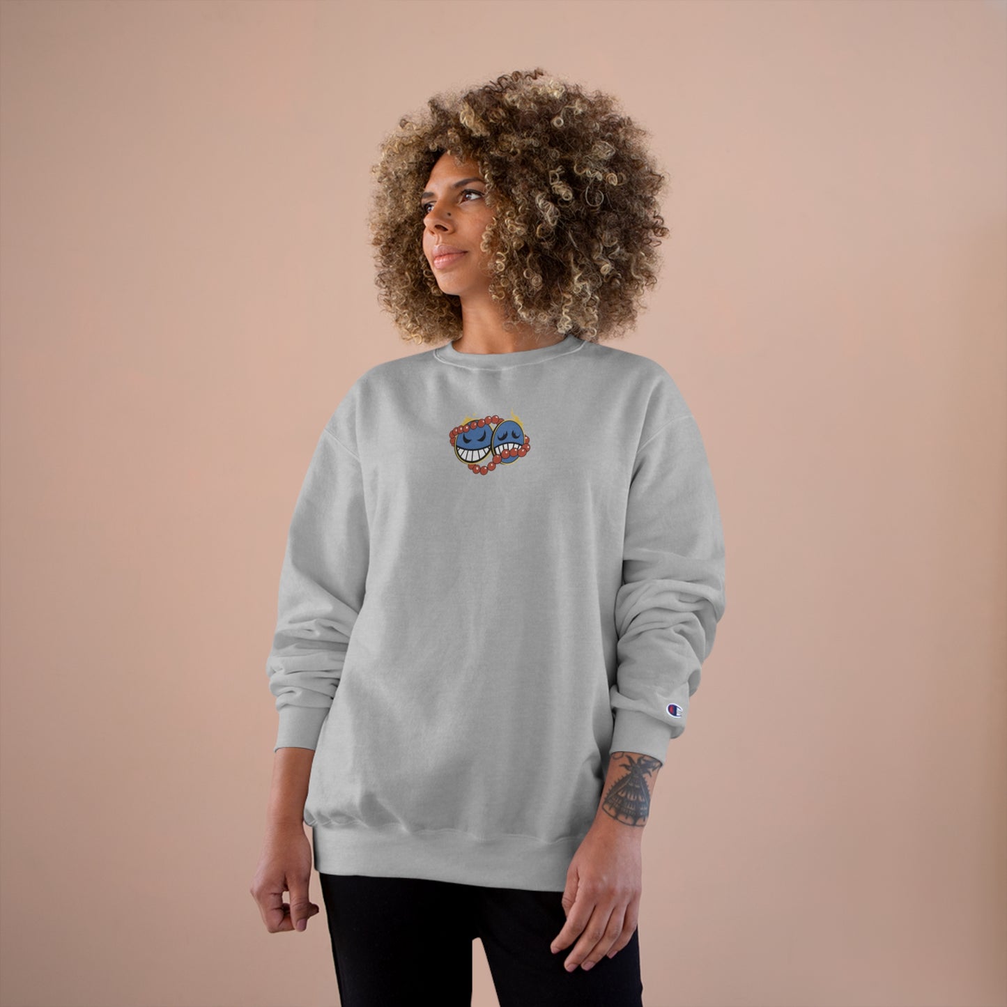 Mismatched Smiles Champion Sweatshirt