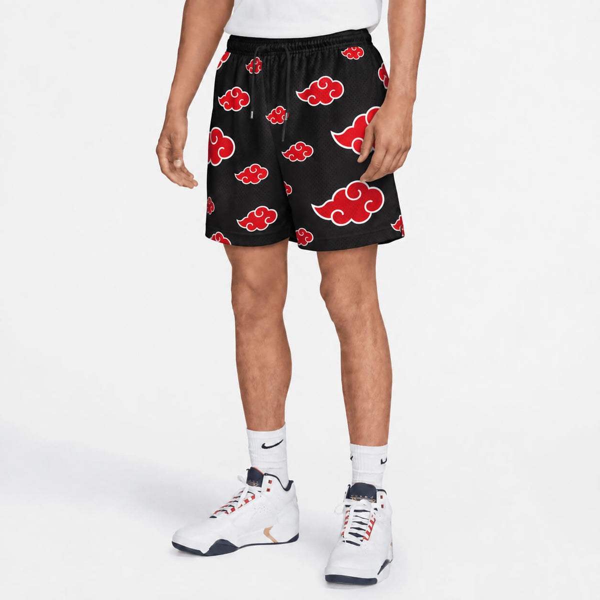 Akatsuki Clouds Pattern Naruto Mesh Shorts
