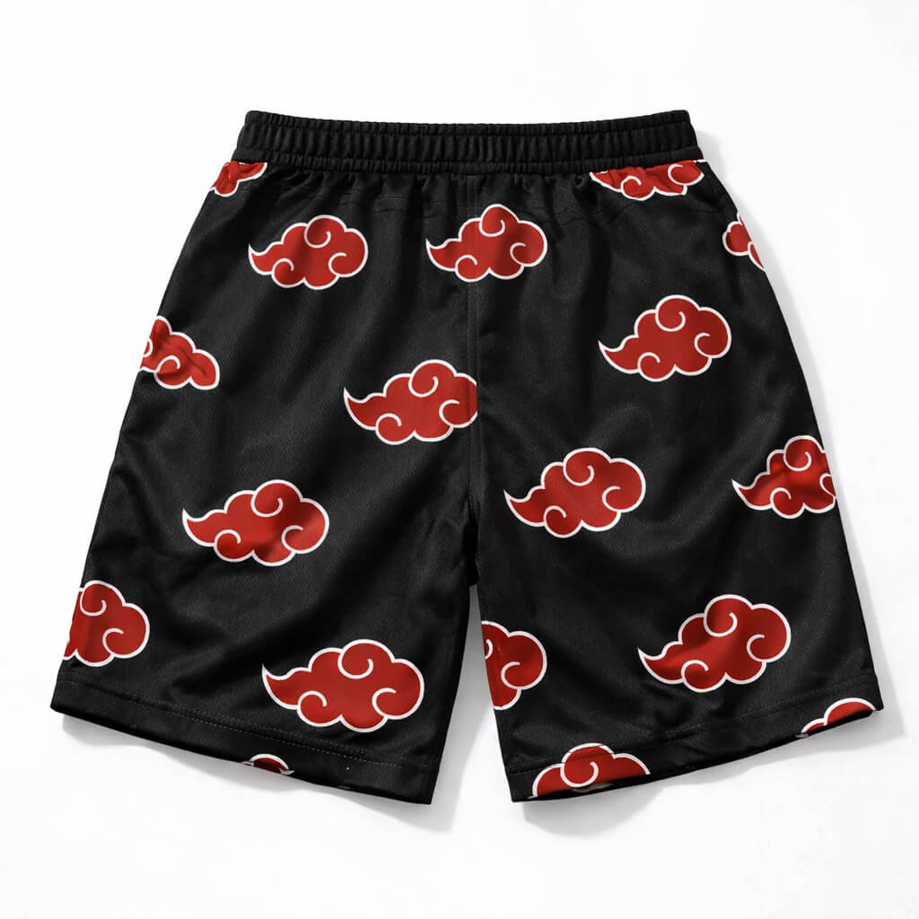Akatsuki Wolkenmuster Naruto Mesh Shorts