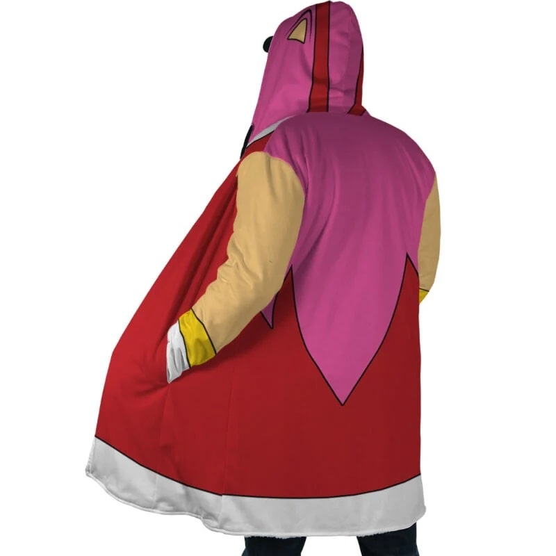 Amy Rose Sonic The Hedgehog Hooded Cloak Coat