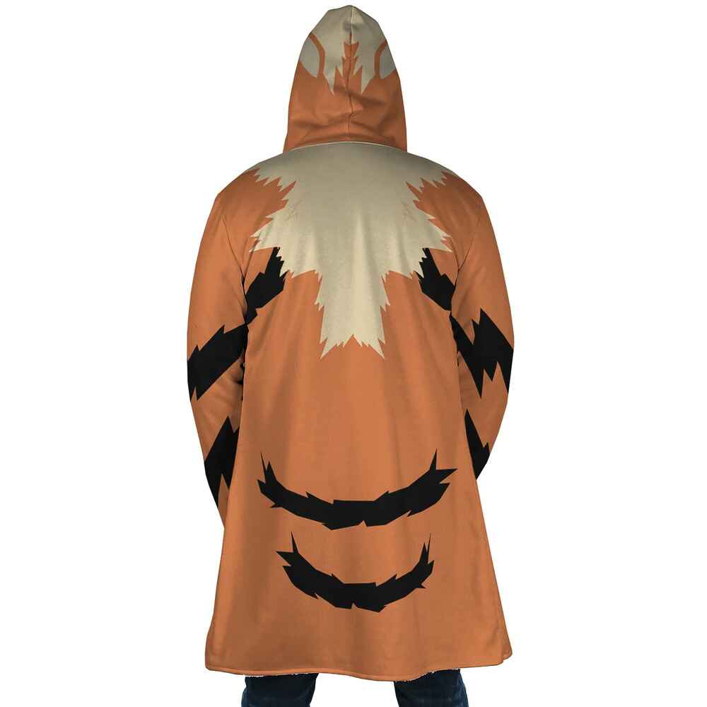 Pokemon Arcanine Pattern Hooded Cloak Coat