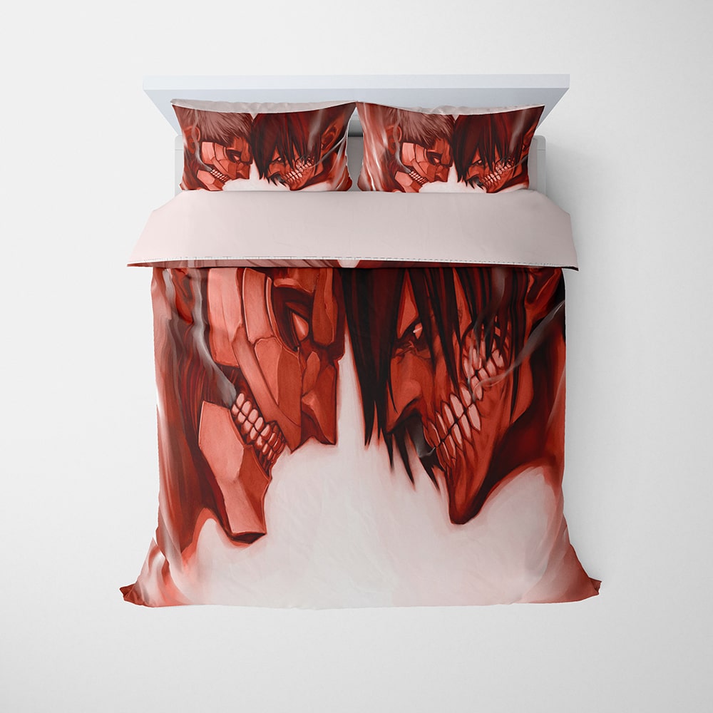 Armored Titan War Hammer Titan Face Off Comforter Set