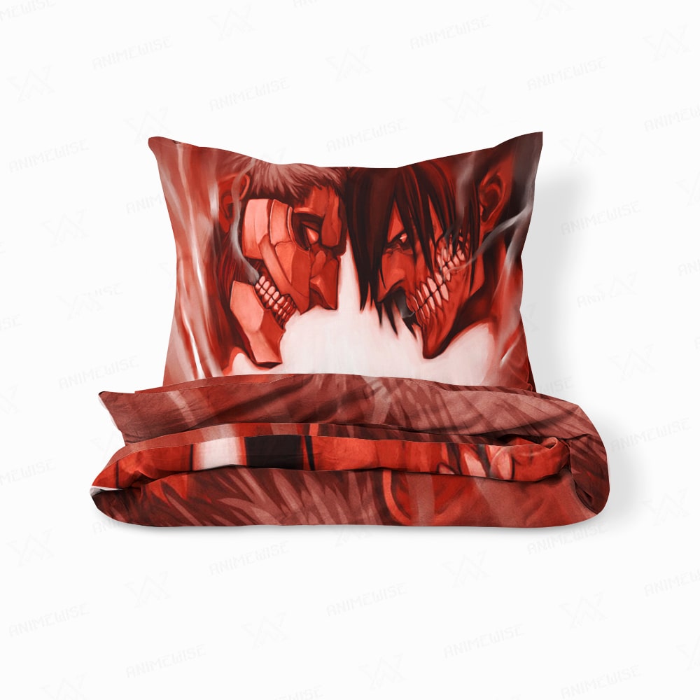 Armored Titan War Hammer Titan Face Off Comforter Set