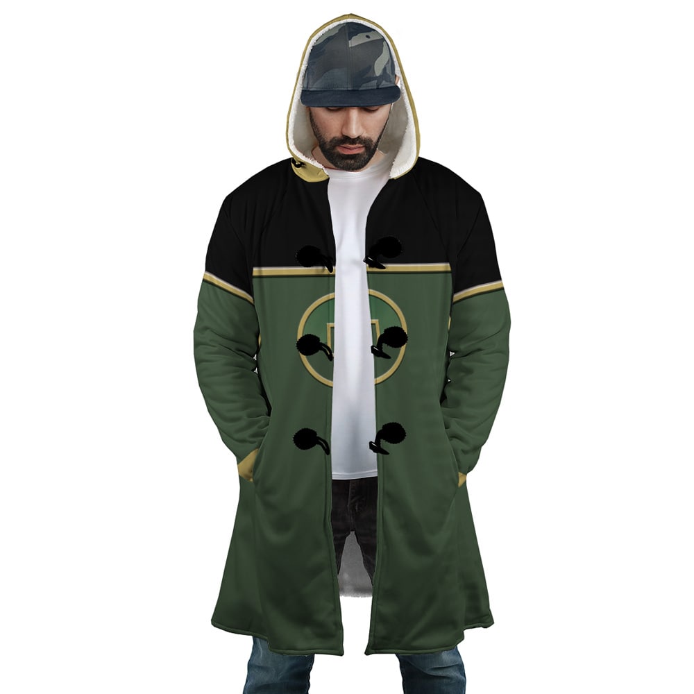 Avatar Earth Kingdom Inspired Fleece Hooded Cloak Coat