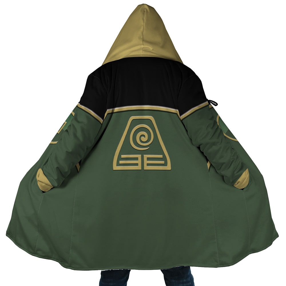 Avatar Earth Kingdom Inspired Fleece Hooded Cloak Coat