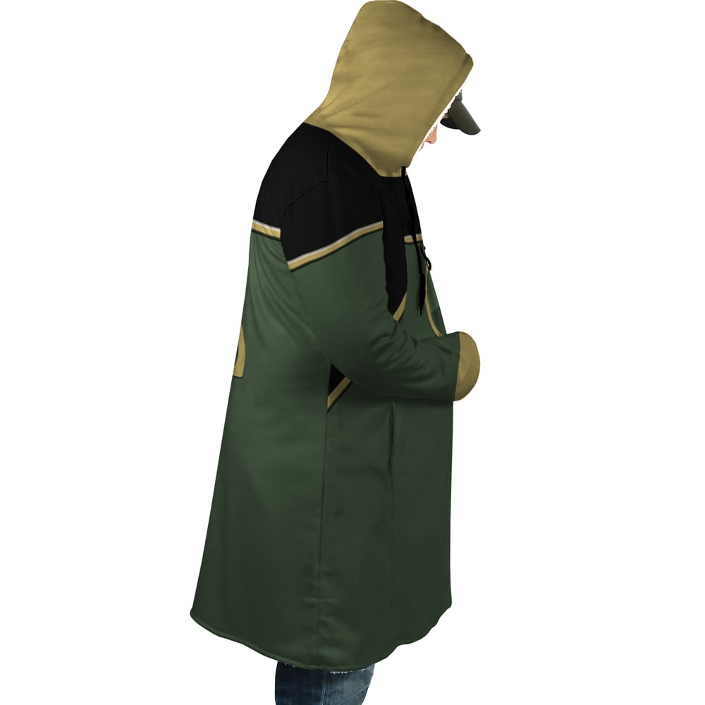 Avatar Earth Kingdom Inspired Fleece Hooded Cloak Coat