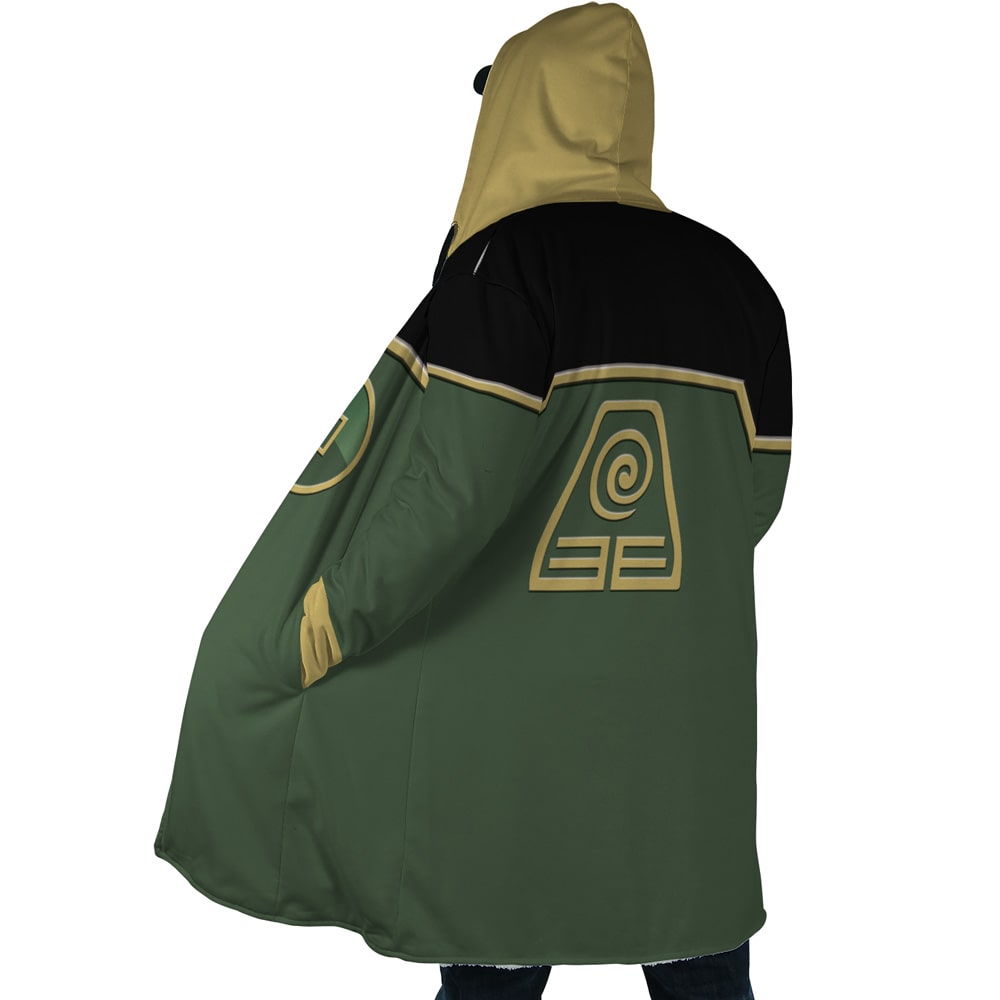 Avatar Earth Kingdom Inspired Fleece Hooded Cloak Coat