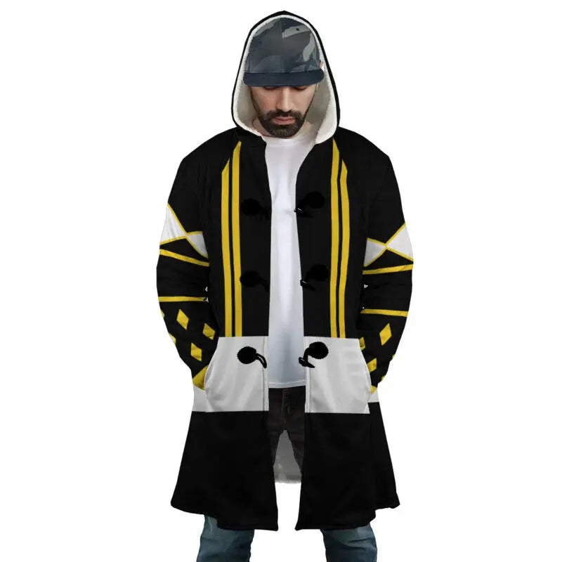 Ninjetti Mighty Morphin Black Power Ranger Hooded Cloak Coat