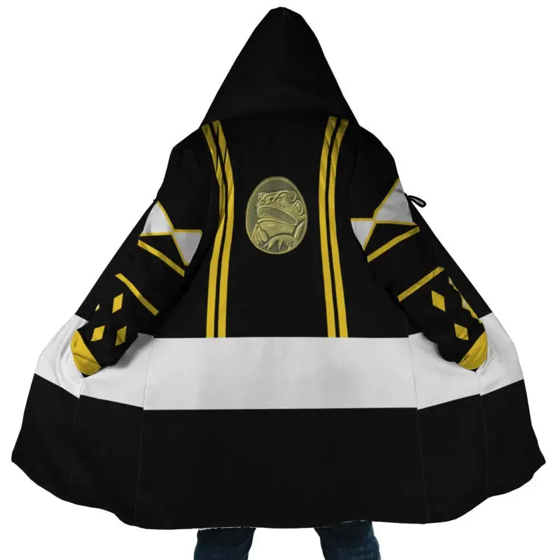 Ninjetti Mighty Morphin Black Power Ranger Hooded Cloak Coat