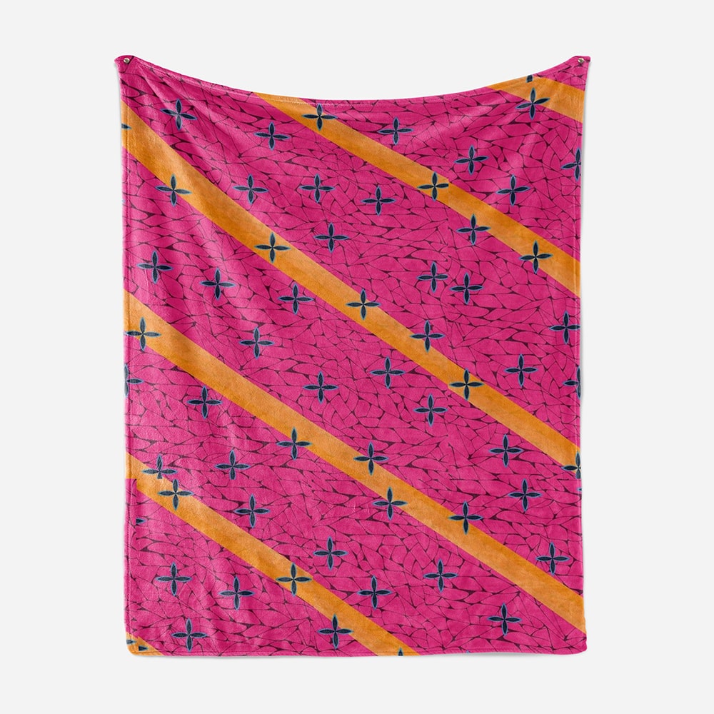 Blood Demon Art Pattern Oiran Demon Slay Pattern Blanket