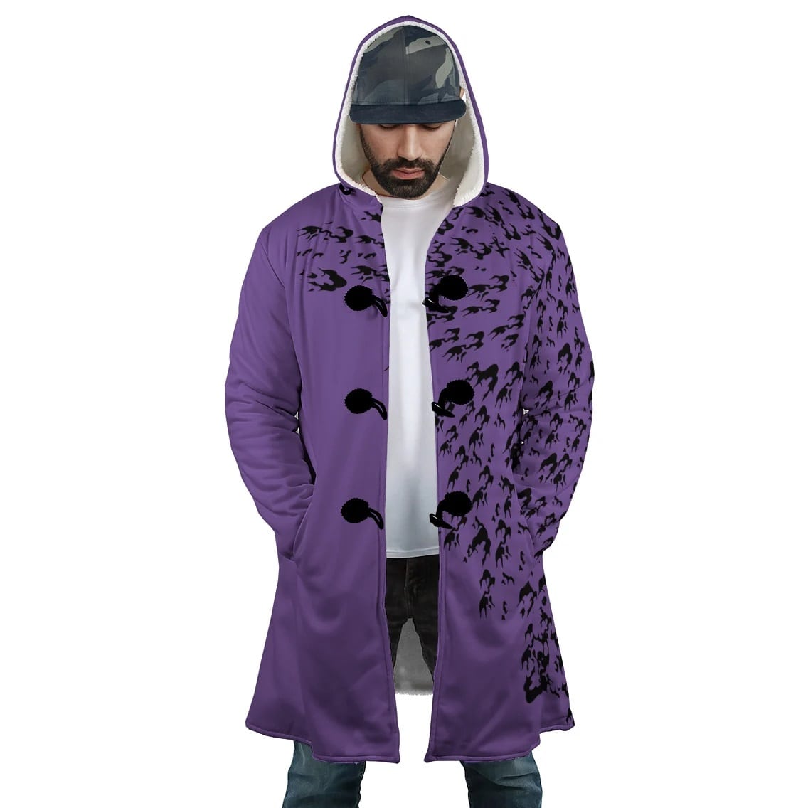 Sasuke Uchiha Curse Mark Naruto Hooded Cloak Coat