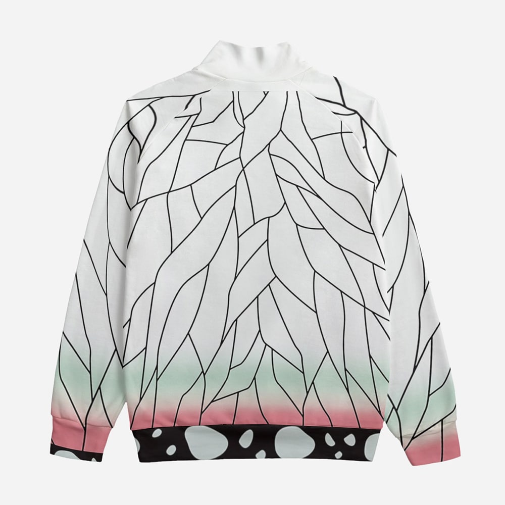 Insect Pillar Jacket- Butterfly Pattern Collar Up Jacket