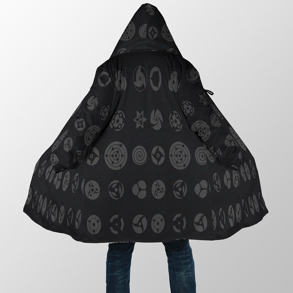 Uchiha Eyes Naruto Hooded Cloak Coat