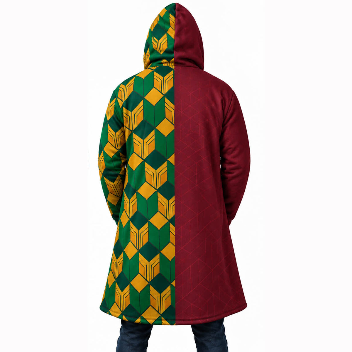 Giyu Split Haori Demon Slayer Hooded Cloak Coat