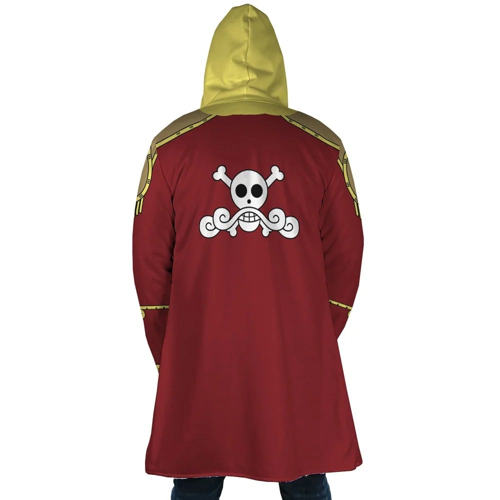 Gol D Roger King of The Pirates One Piece Hooded Cloak Coat