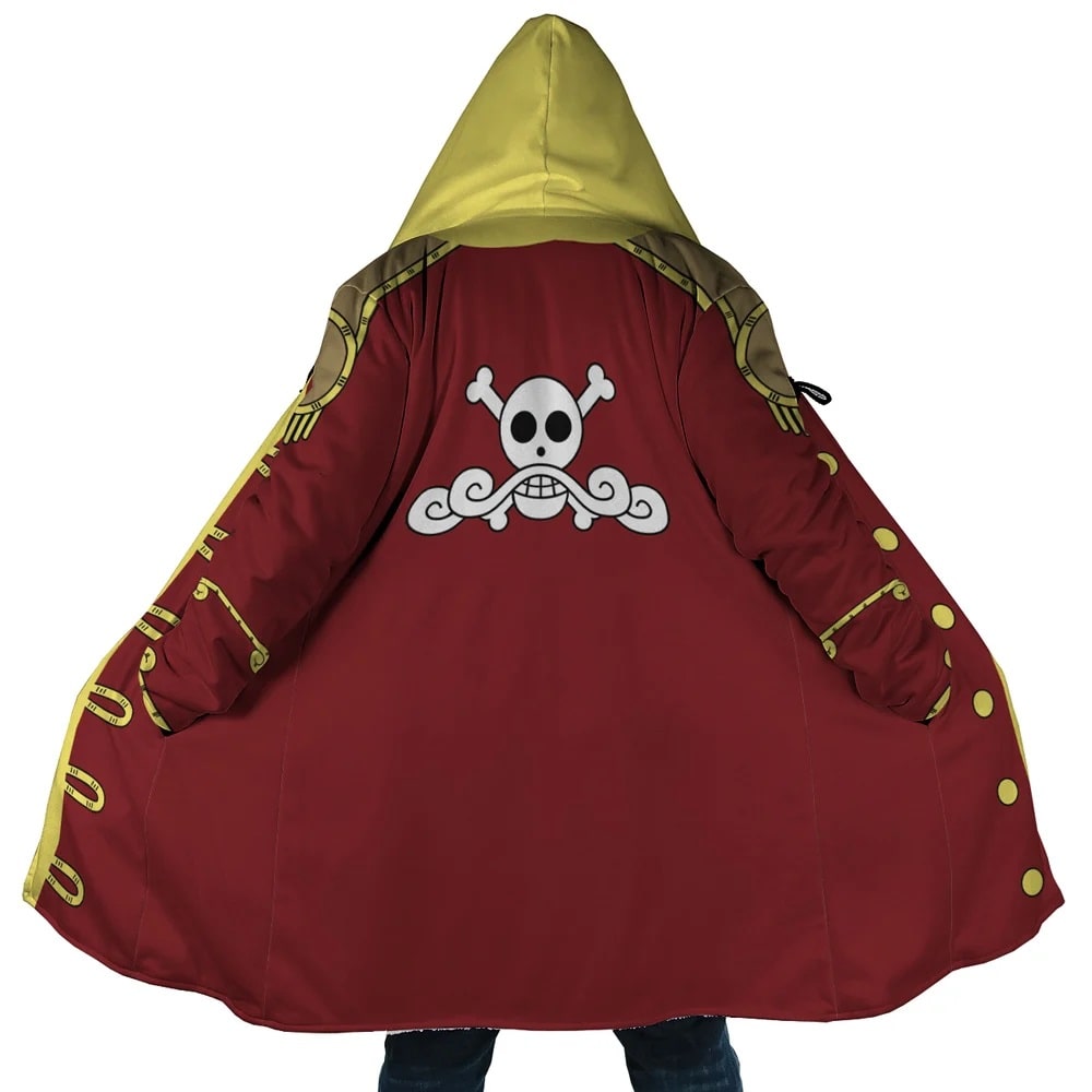 Gol D Roger King of The Pirates One Piece Hooded Cloak Coat