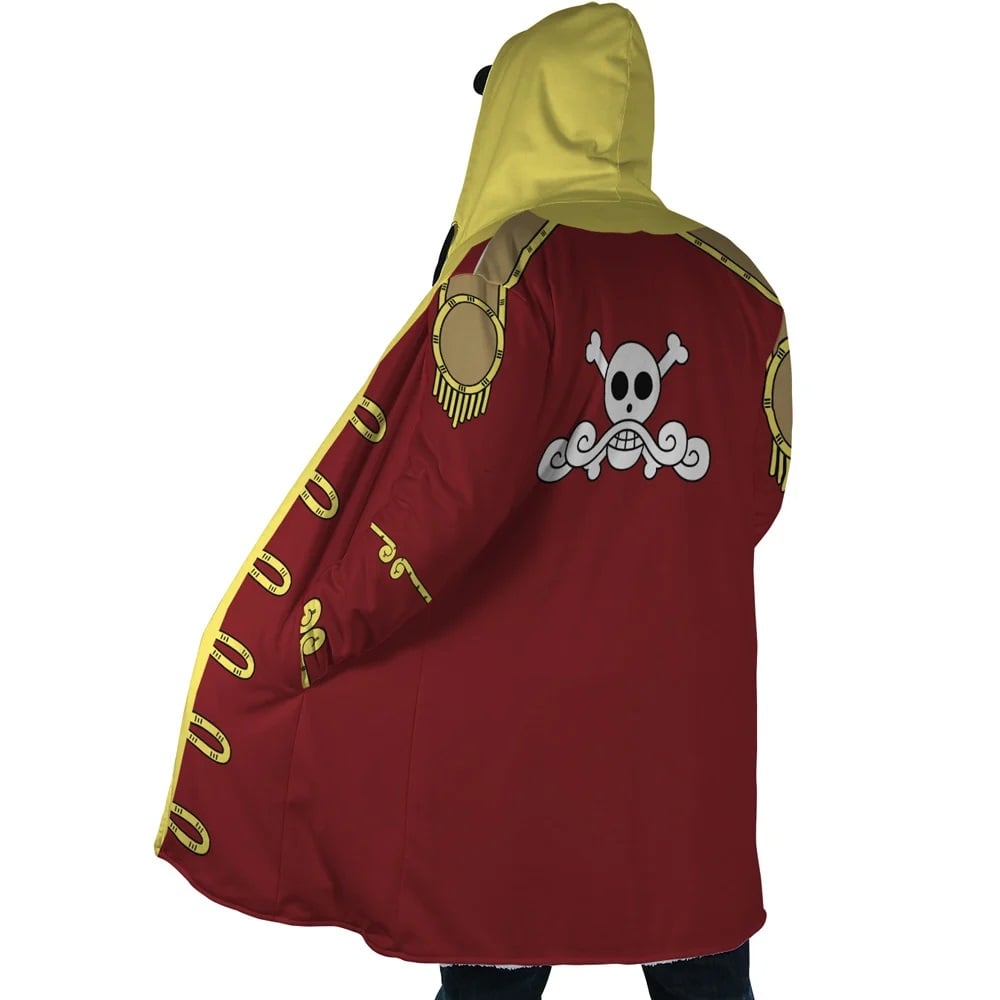Gol D Roger King of The Pirates One Piece Hooded Cloak Coat