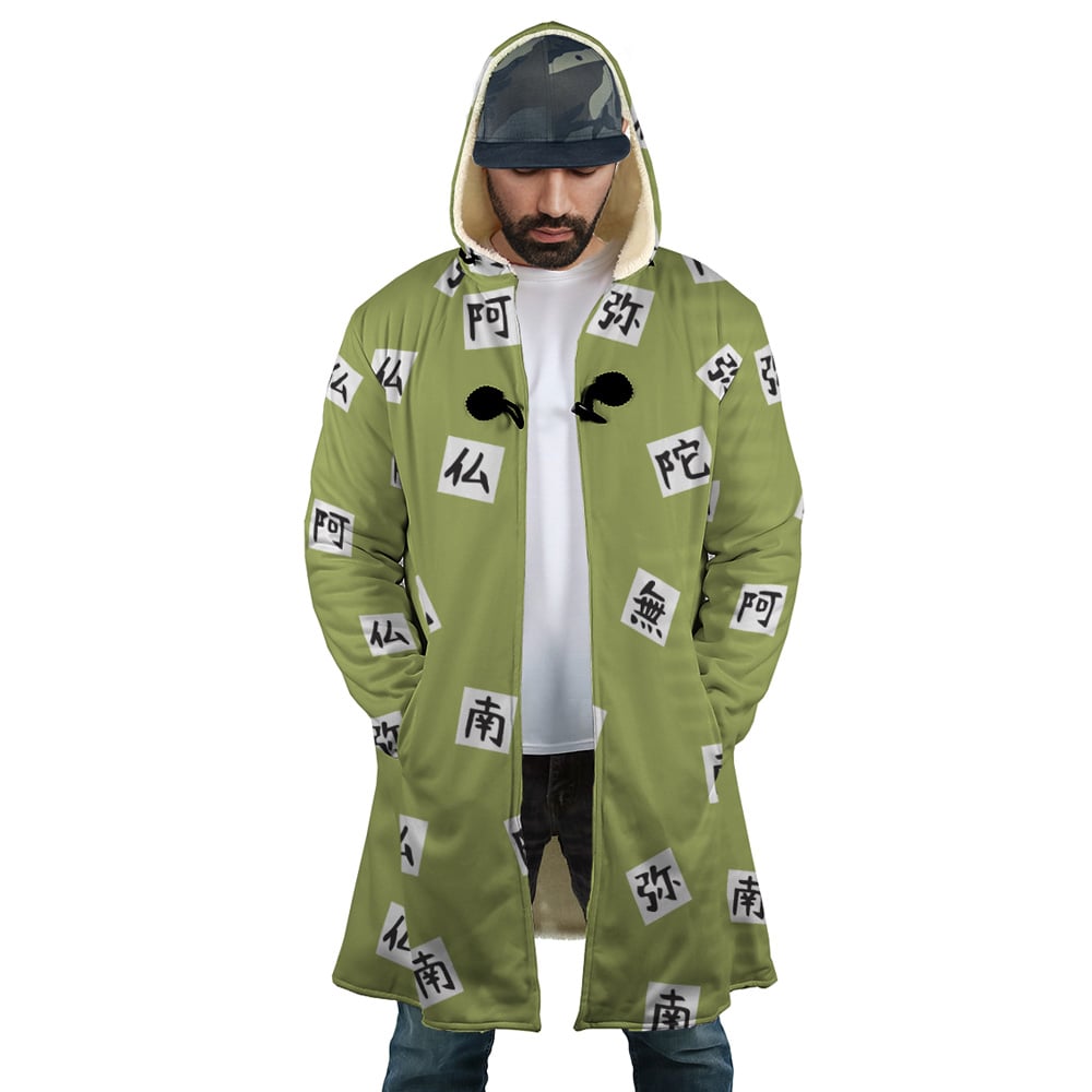 Gyomei Himejima Stone Hashira Demon Slayer Hooded Cloak Coat