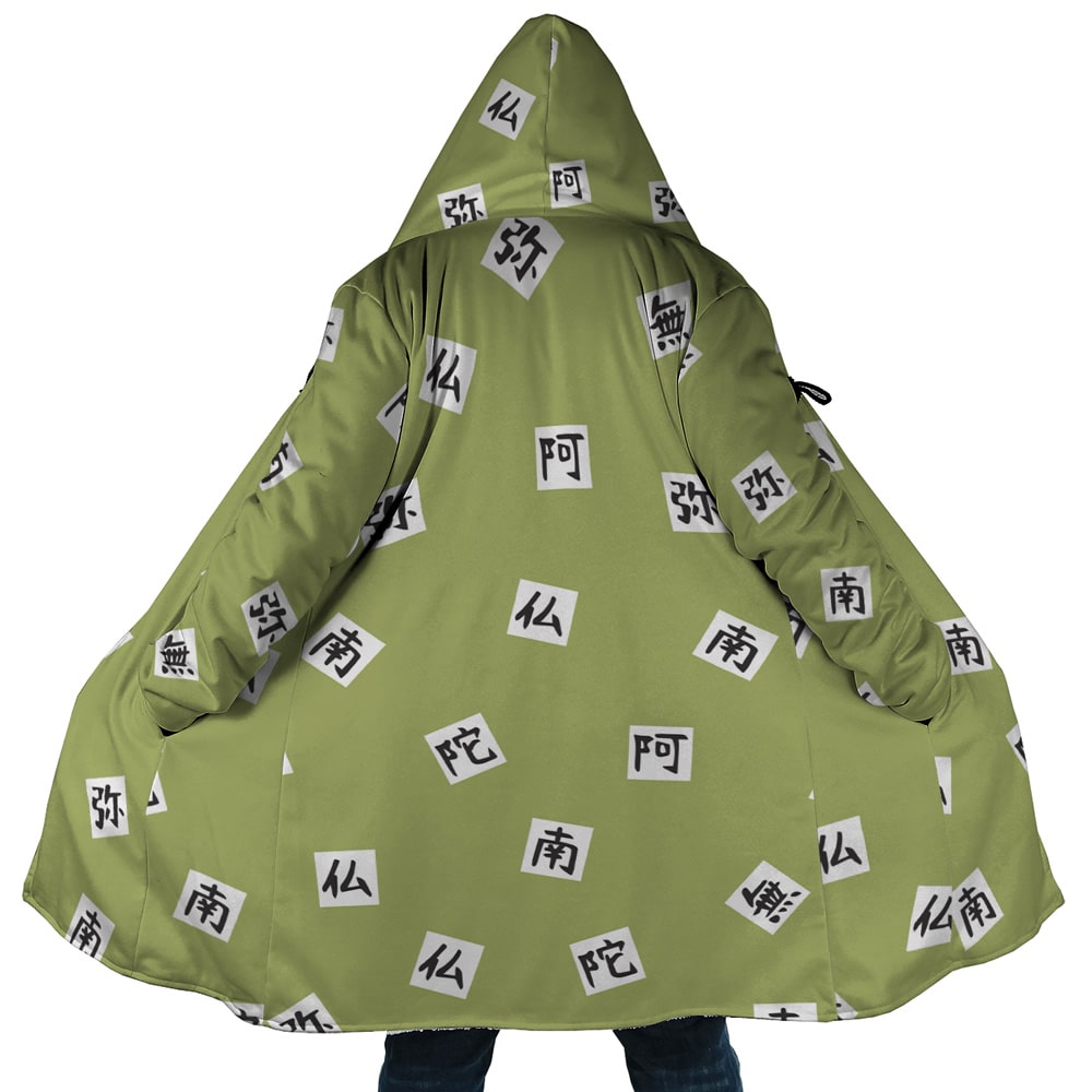 Gyomei Himejima Stone Hashira Demon Slayer Hooded Cloak Coat