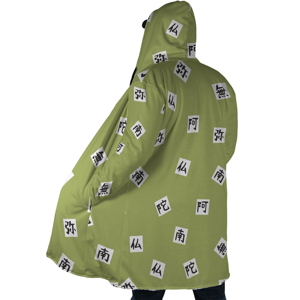 Gyomei Himejima Stone Hashira Demon Slayer Hooded Cloak Coat
