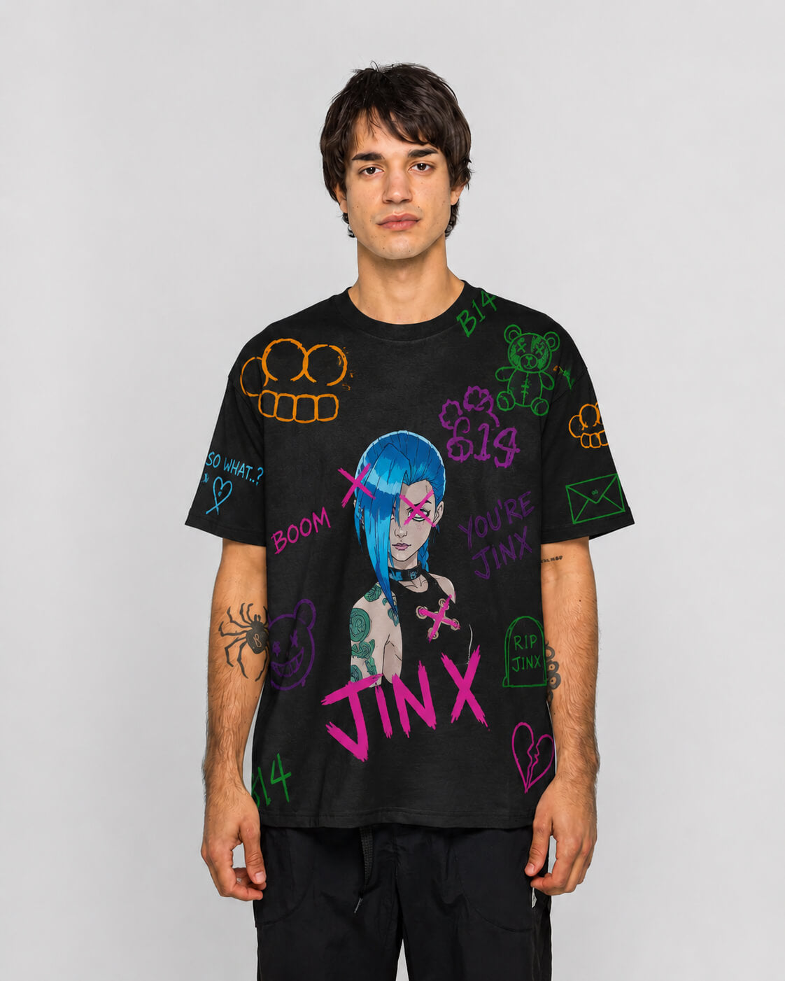 Jinx Graffiti Arcane League of Legends T-Shirt