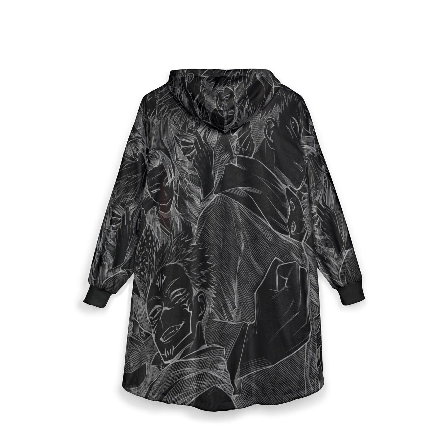 JJK All Curses Sketch Oversized Blanket Hoodie