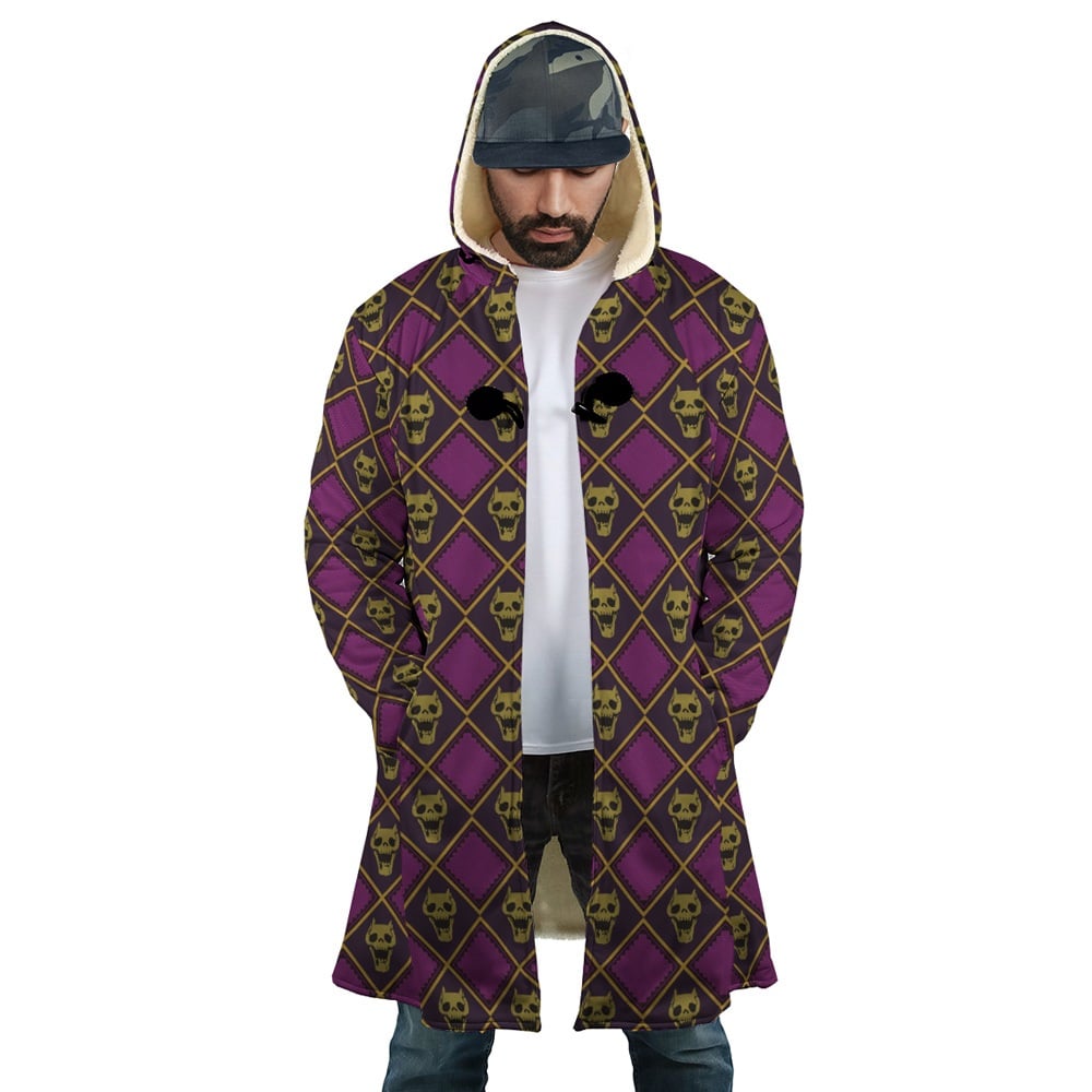 Yoshikage Kira Killer Queen JoJo's Bizarre Adventure Hooded Cloak Coat