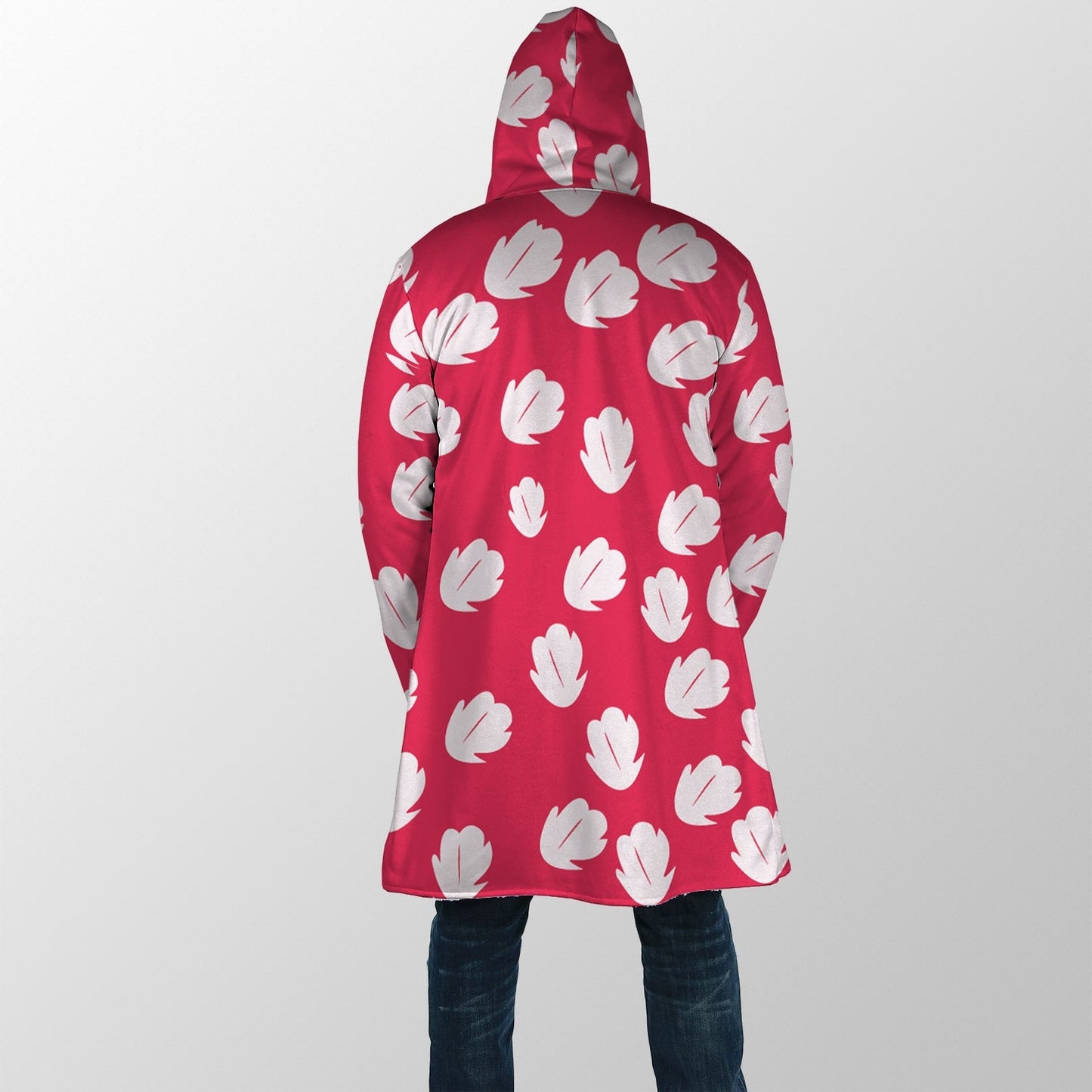 Lilo & Stitch Floral Pattern Hooded Cloak Coat