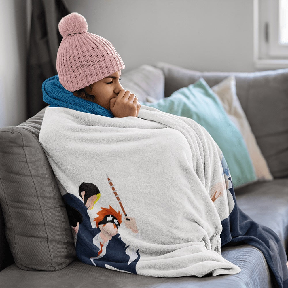 Mashle Magic And Muscles Heroes Throw Blanket