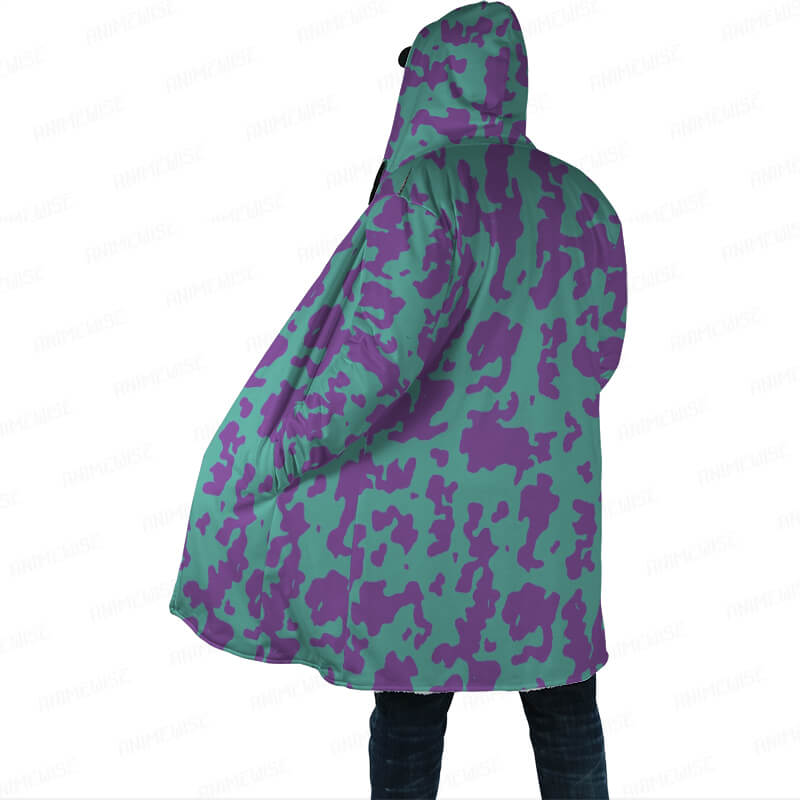 Mina Ashido My Hero Academia Pattern Fleece Hooded Cloak Coat