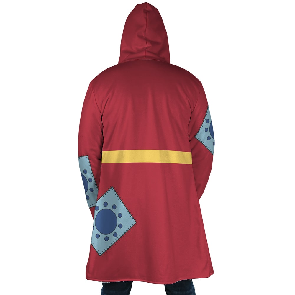One Piece Luffy Wano Pattern Hooded Cloak Coat
