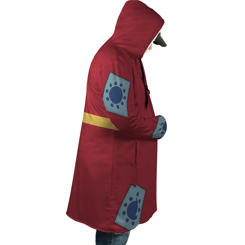 One Piece Luffy Wano Pattern Hooded Cloak Coat