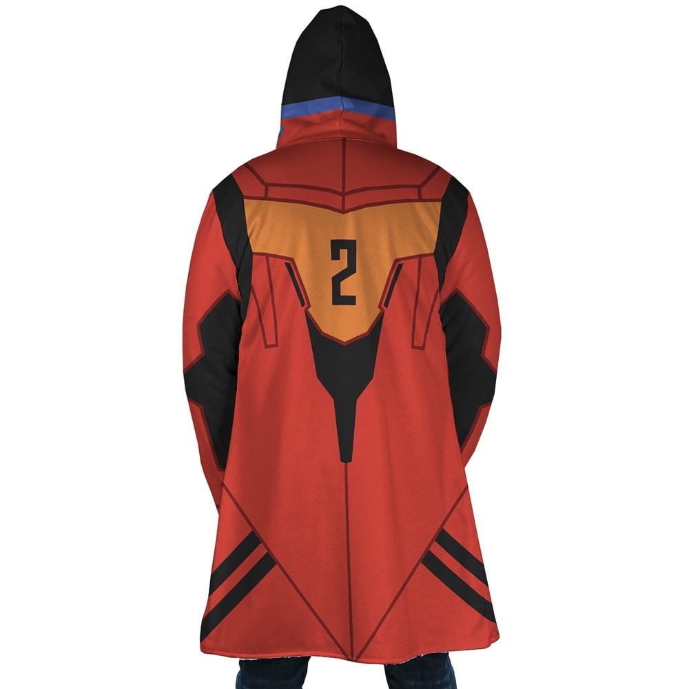 Neon Genesis Evangelion Asuka Unit 02 Hooded Cloak Coat