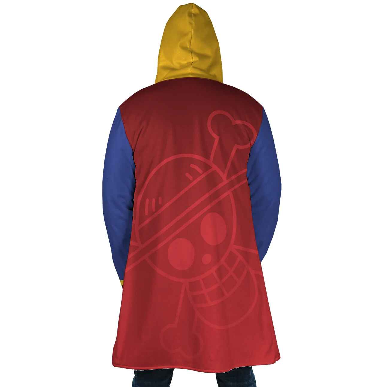 Straw Hat pirate Jolly Roger Fusion One Piece Hooded Cloak Coat