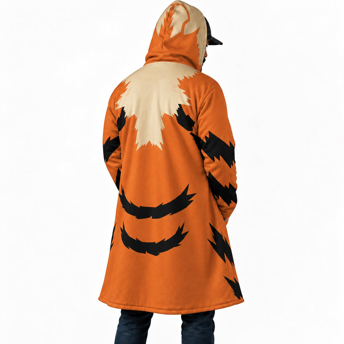 1. Arcanine striped Pokémon cloak coat rear angle