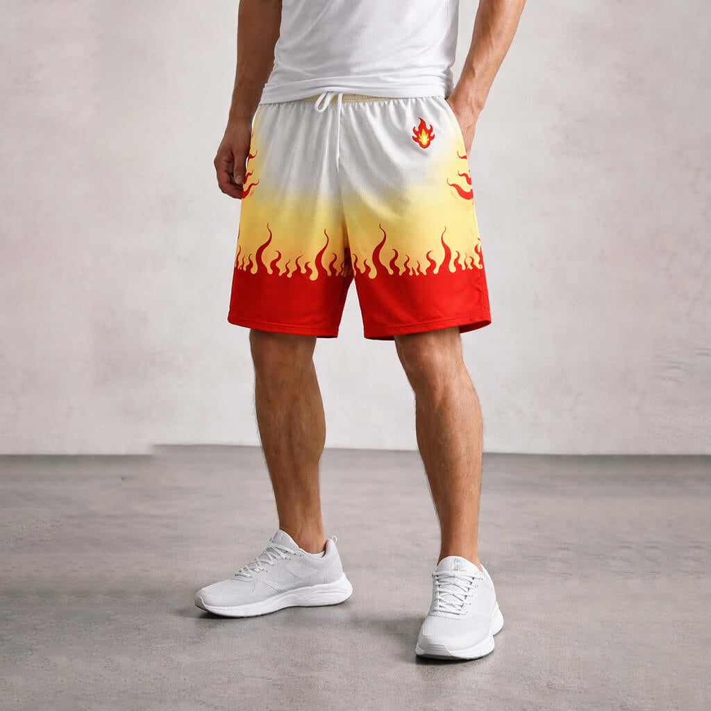 Rengoku Demon Slayer Mesh Shorts