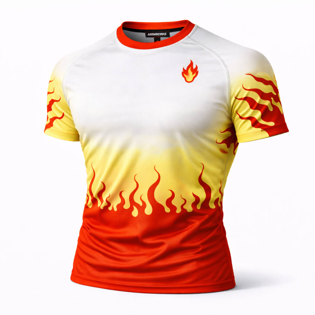 Rengoku Demon Slayer Rash Guard Shirt