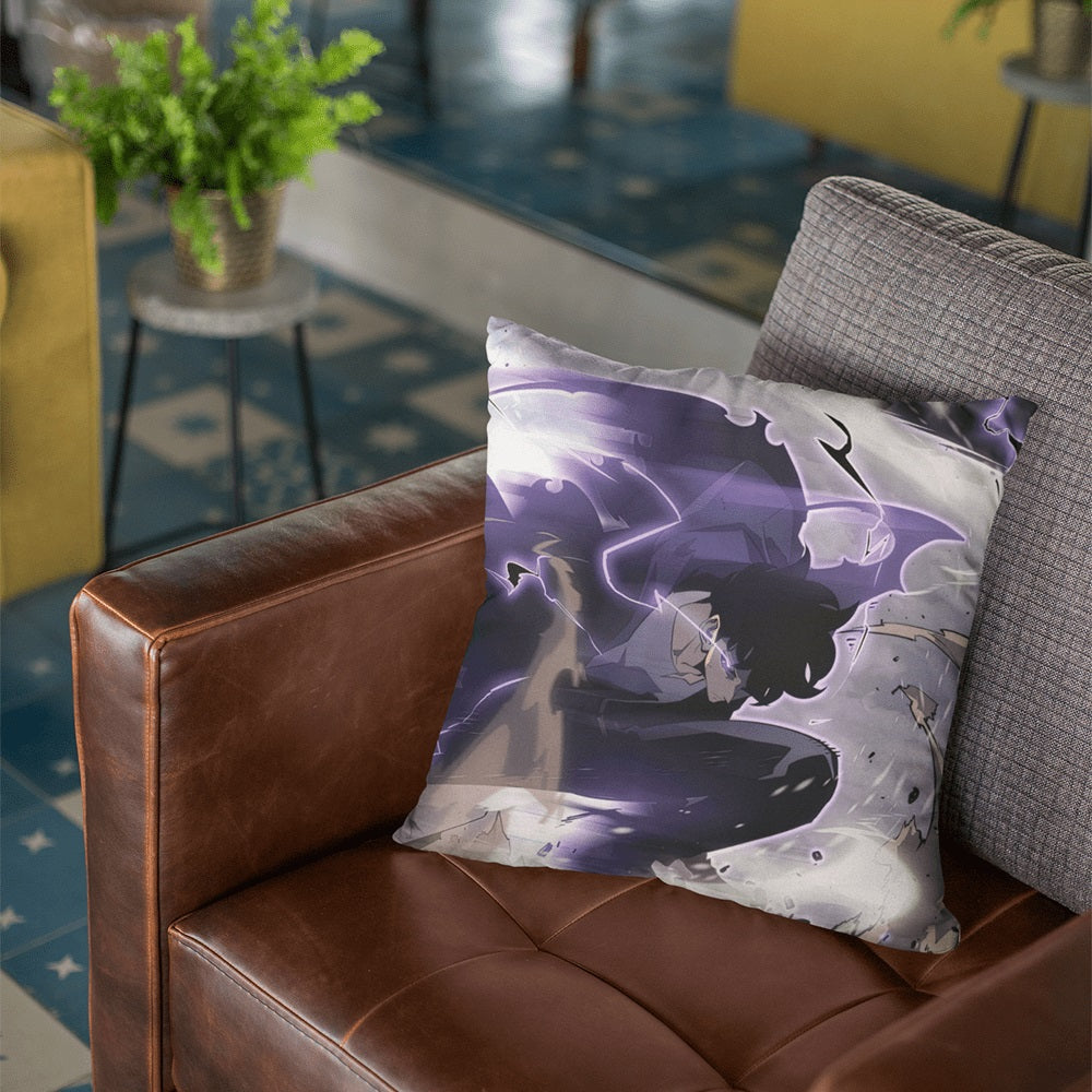Sung Jin Woo Solo Leveling Throw Pillow