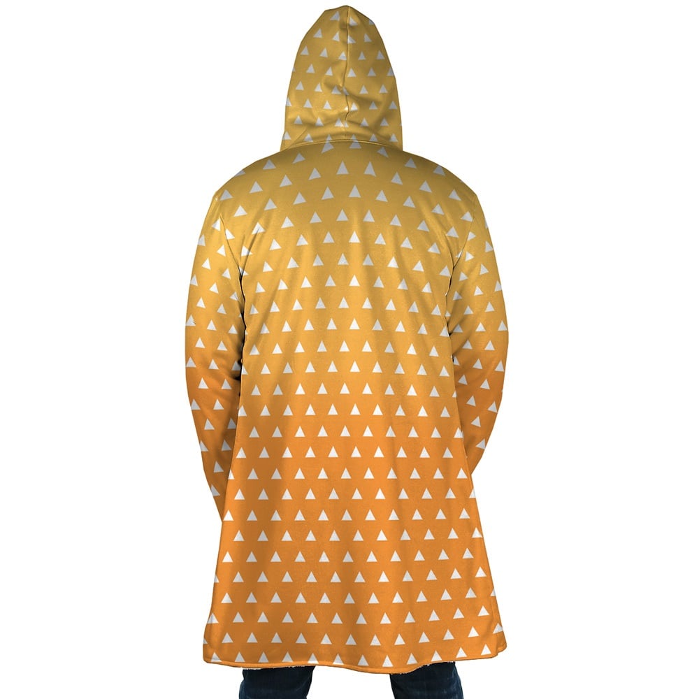 Zenitsu Agatsuma Demon Slayer Hooded Cloak Coat