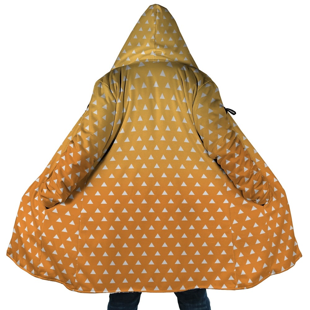 Zenitsu Agatsuma Demon Slayer Hooded Cloak Coat