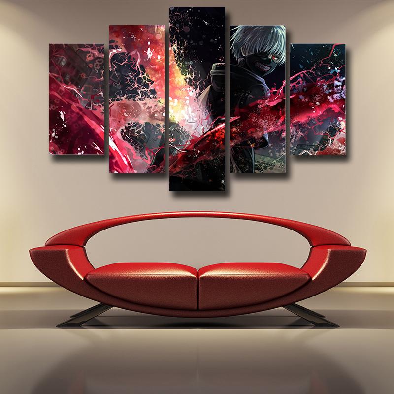 Black Cool Kaneki Kagune Canvas