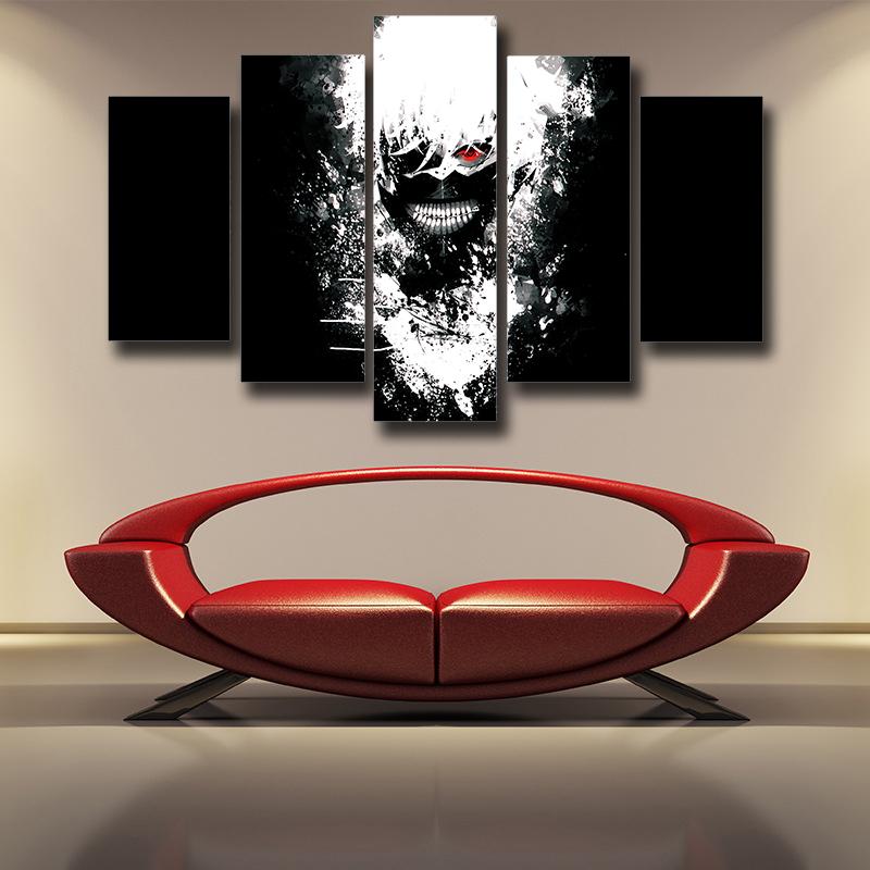 Tokyo Ghoul Black And White Cool Kaneki Canvas
