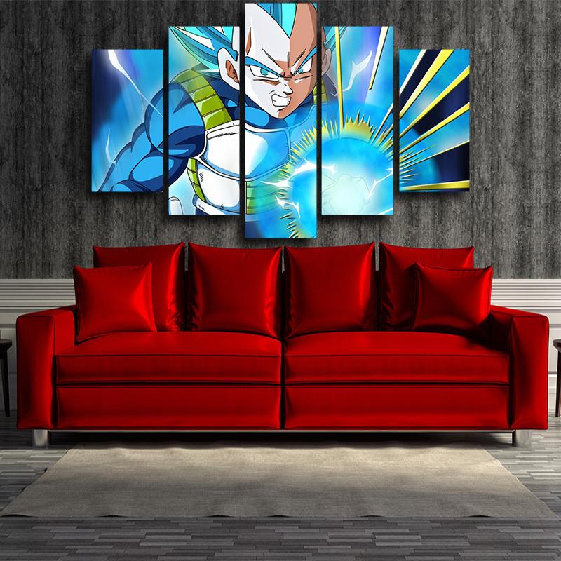 Prince Of Saiyan Vegeta SSJ Blue 3D Printed Anime Canvas