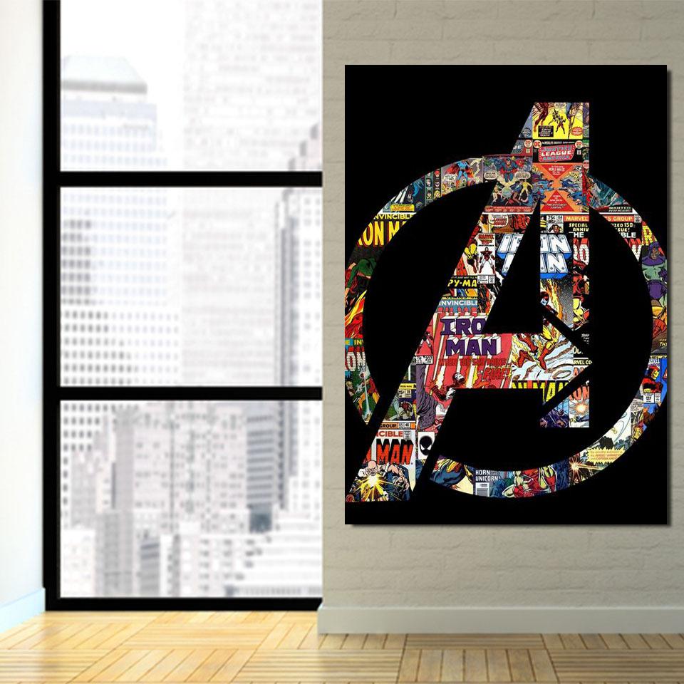 Avengers Logo 3D Printed Canvas