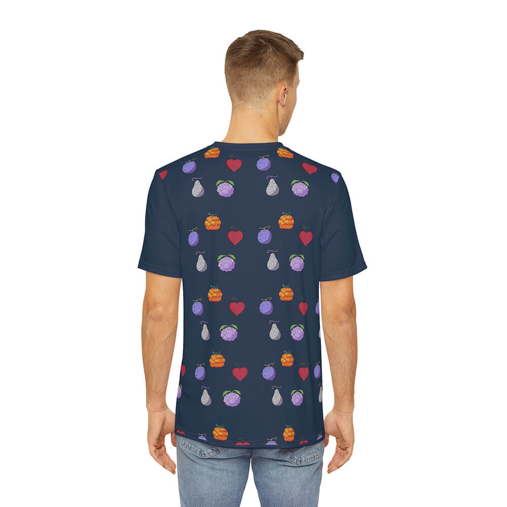 Devil Fruits All Over Brushed One Piece Pattern T-Shirt