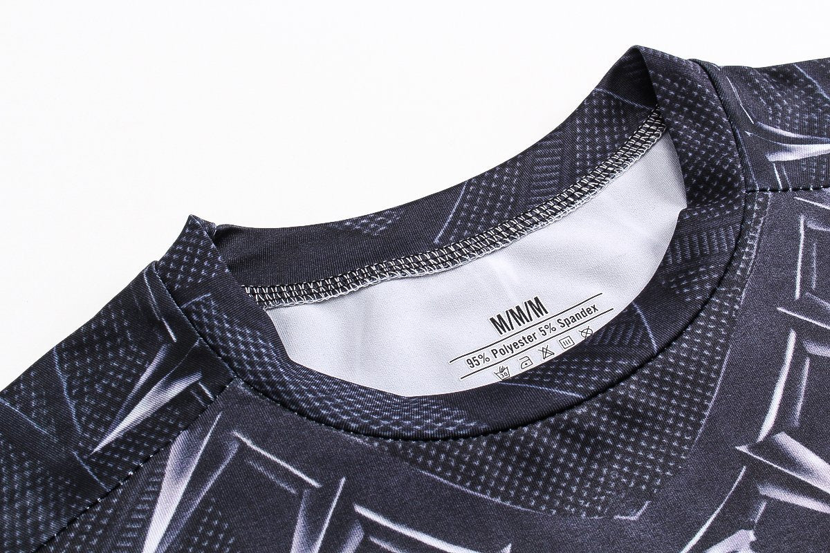 3D Printed Cool Black Panther Compression Long Sleeve Shirt